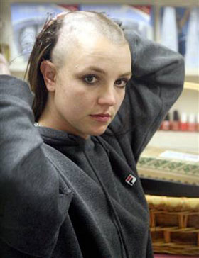 britney spears bald